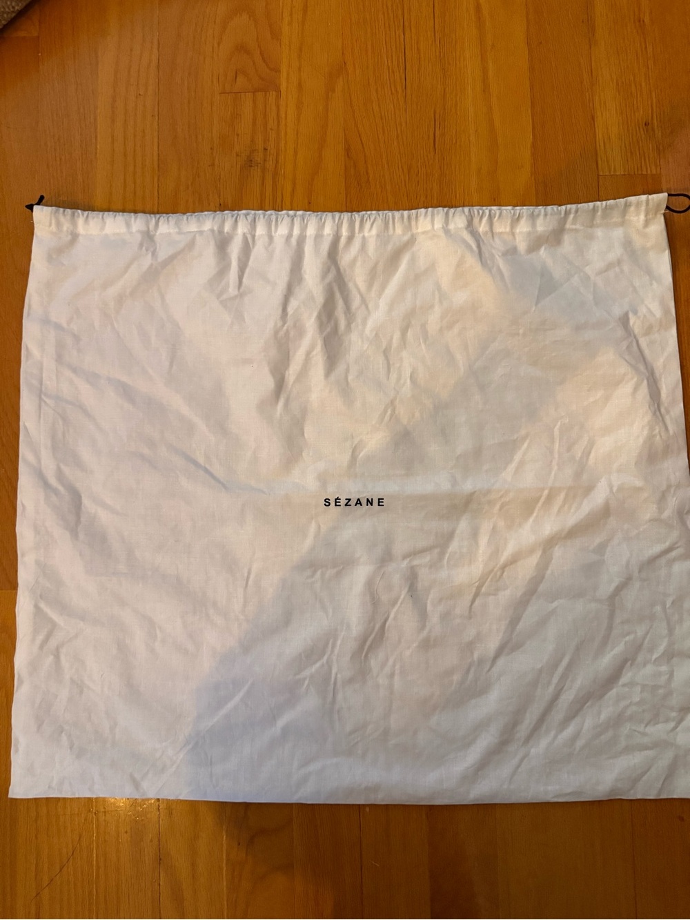 Sezane White Drawstring Dust Bag